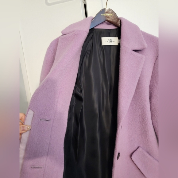 Women's Lilac Wool Coat Coach - Picture 5 of 5